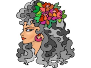 Sticker Custom Preview Image #100215 People Faces Cartoons Flowersin Hair