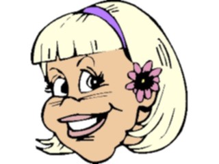 Sticker Custom Preview Image #100228 People Faces Cartoons Girlwith Flower