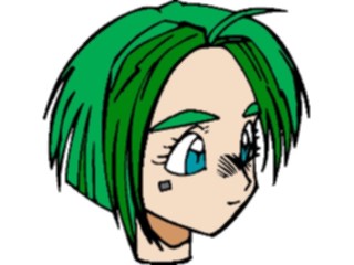 Sticker Custom Preview Image #100240 People Faces Cartoons Green Hair