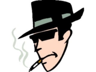 Sticker Custom Preview Image #100249 People Faces Cartoons Guy Smoking Cigarette2