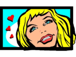 Sticker Custom Preview Image #100275 People Faces Cartoons Heart Lady