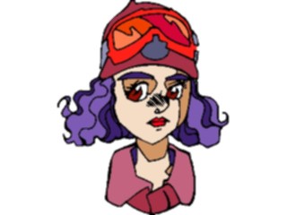 Sticker Custom Preview Image #100278 People Faces Cartoons Helmet Girl2