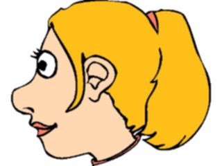 Sticker Custom Preview Image #100390 People Faces Cartoons Profileof Woman2