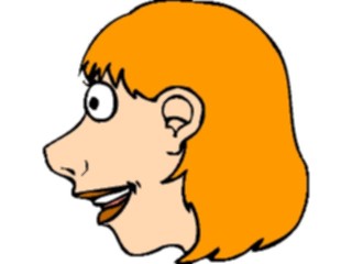 Sticker Custom Preview Image #100391 People Faces Cartoons Profileof Woman3