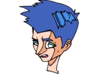 Sticker Custom Preview Image #100403 People Faces Cartoons Punk Rocker Purple Hair2