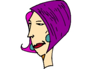 Sticker Custom Preview Image #100406 People Faces Cartoons Purple Hair1