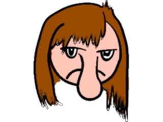 Sticker Custom Preview Image #100424 People Faces Cartoons Sad Girl