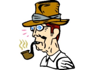 Sticker Custom Preview Image #100493 People Faces Cartoons Smoking Pipe2