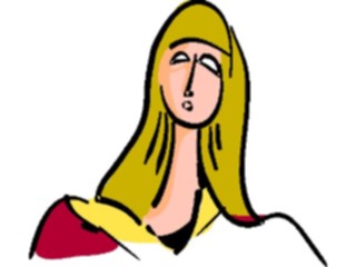 Sticker Custom Preview Image #100575 People Faces Cartoons Woman Long Hair