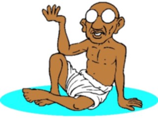 Sticker Custom Preview Image #101006 People Famous Historical Gandhi2