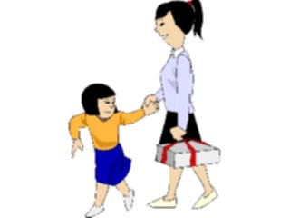 Sticker Custom Preview Image #101086 People General Child Shoppingwith Mom1