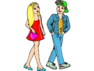 Sticker Custom Preview Image #101142 People General Couple Walking04