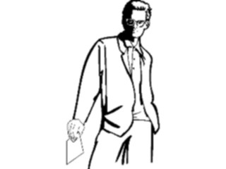Sticker Custom Preview Image #101280 People General Man Holding Paper