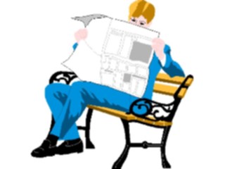 Sticker Custom Preview Image #101351 People General Man Reading Newspaper