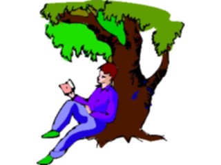 Sticker Custom Preview Image #101353 People General Man Reading Under Tree