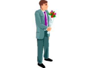 Sticker Custom Preview Image #101415 People General Manwith Flowers3