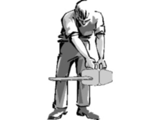 Sticker Custom Preview Image #101421 People General Manwith Saw