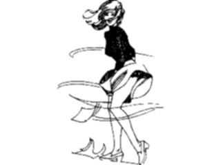 Sticker Custom Preview Image #101515 People General Skirt Liftingin Wind