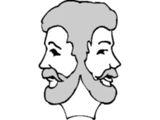 Sticker Custom Preview Image #101529 People General Two Faced Man