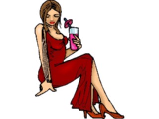 Sticker Custom Preview Image #101598 People General Woman Drinking4