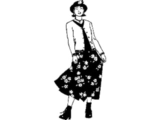 Sticker Custom Preview Image #101760 People General Womanin Skirt2