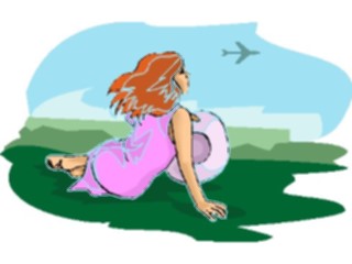 Sticker Custom Preview Image #101832 People General Woman Reclining2