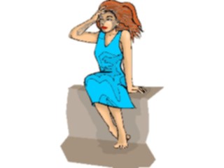 Sticker Custom Preview Image #101861 People General Woman Sitting12