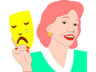 Sticker Custom Preview Image #102020 People General Womanwith Tragedy Mask