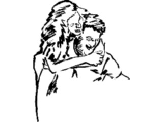 Sticker Custom Preview Image #102040 People Line Art Couple Embracing1