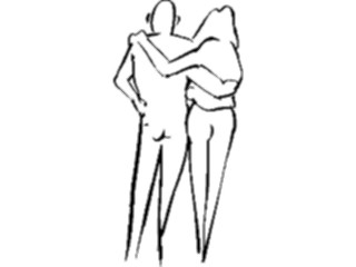 Sticker Custom Preview Image #102041 People Line Art Couple Embracing2