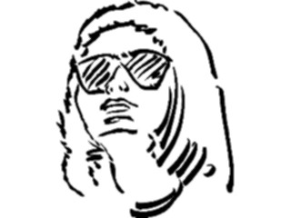 Sticker Custom Preview Image #102047 People Line Art Face Female01