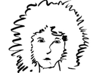 Sticker Custom Preview Image #102051 People Line Art Face Female05