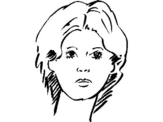 Sticker Custom Preview Image #102053 People Line Art Face Female07