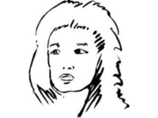 Sticker Custom Preview Image #102054 People Line Art Face Female08