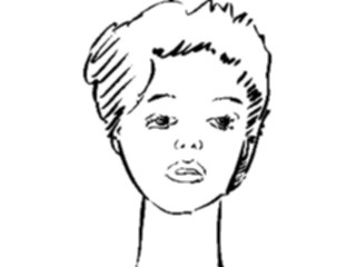 Sticker Custom Preview Image #102055 People Line Art Face Female09