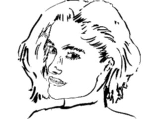 Sticker Custom Preview Image #102059 People Line Art Face Female13