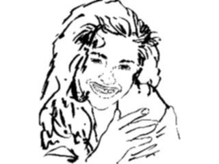 Sticker Custom Preview Image #102062 People Line Art Face Female16