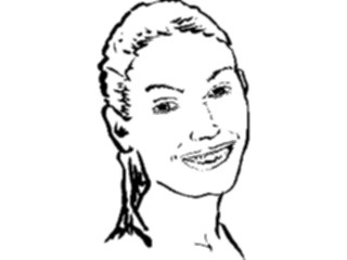 Sticker Custom Preview Image #102064 People Line Art Face Female18