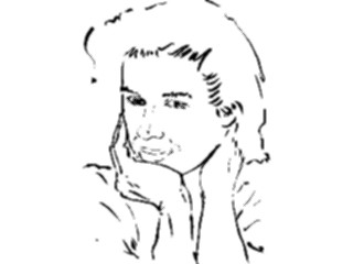 Sticker Custom Preview Image #102066 People Line Art Face Female20