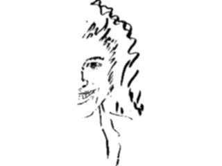 Sticker Custom Preview Image #102076 People Line Art Face Female30