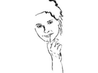 Sticker Custom Preview Image #102080 People Line Art Face Female34