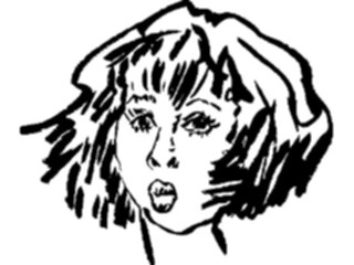 Sticker Custom Preview Image #102097 People Line Art Face Female51