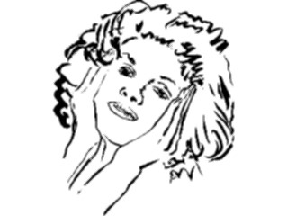 Sticker Custom Preview Image #102099 People Line Art Face Female53