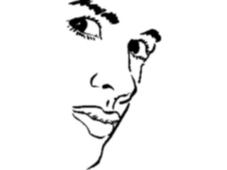 Sticker Custom Preview Image #102101 People Line Art Face Female55