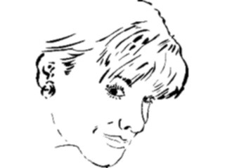 Sticker Custom Preview Image #102103 People Line Art Face Female57