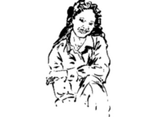 Sticker Custom Preview Image #102106 People Line Art Face Female60