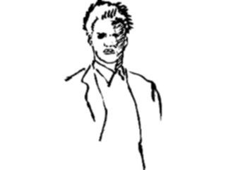 Sticker Custom Preview Image #102161 People Line Art Face Male47