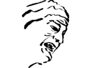 Sticker Custom Preview Image #102180 People Line Art Face Male66