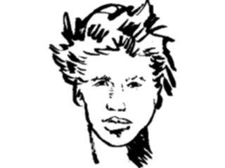 Sticker Custom Preview Image #102187 People Line Art Face Male73