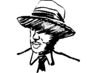 Sticker Custom Preview Image #102199 People Line Art Manin Hat1